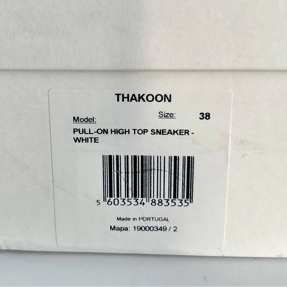 🍒Thakoon Pull On White High Top Sneakers. Size: 38